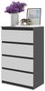 Furnica Kommode GABRIEL 4 Schubladen - Anthrazit Grau H92cm B60cm T33cm Bild 5