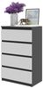 Furnica Kommode GABRIEL 4 Schubladen - Anthrazit Grau H92cm B60cm T33cm Bild 4