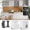 Spülenunterschrank Fame-Line Weiß Hochglanz 80 cm mit Regal, AP Anthrazit Vicco Bild 2