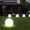 2x LED Solarleuchte, Kugel weiß, DM 15 cm, H42,5 cm Bild 3