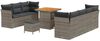 vidaXL Gartensofa-set mit Kissen 10 pcs Grau Poly-Rattan 3363398 Bild 2