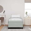 vidaXL Bettrahmen mit Matratze Hellgrau 100 x 200 cm Stoff 3399042 Bild 3