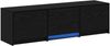 vidaXL Fernsehschrank mit LED Schwarze Eiche 140 x 34 x 40 cm 3418709 Bild 2