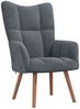 vidaXL Relaxsessel mit Hocker Dunkelgrau Samt [328063] Bild 4