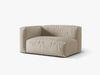 Micadoni Eckmodul Martina 1-Sitzer Groß Links Strukturierter Stoff Helles Beige Bild 2