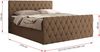 Boxspringbett mit gesteppter Front und Kopfteil, Multipocket-Matratze, zwei Bettkästen - MIREN DUO - 180 x 200 cm - Braun Kunstleder - H4 Bild 5