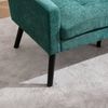 LVHOM 2-Sitzer Sofa aus Leinenstoff mit Knopfsteppung, Loveseat mit hochdichter Schaumstoffpolsterung und Massivholzbeinen, Stoffsofa für Wohnzimmer & Büro, bis 260kg, Grün Bild 4