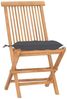 vidaXL 3-tlg. Garten-Essgruppe mit Kissen Klappbar Massivholz Teak 3063186 Bild 2
