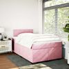 vidaXL Boxspringbett mit Matratze Rosa 120x200 cm Samt 3288581 Bild 4