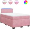 vidaXL Boxspringbett mit Matratze Rosa 120x200 cm Samt 3288581 Bild 2