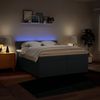 vidaXL Boxspringbett mit Matratze Blau 200x200 cm Stoff 3288294 Bild 5