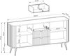 AX LIVING Schubladenschrank Kommode Salvia KSZ168 168 cm breit Schwarz Bild 5