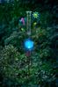 Regenmesser mit LED Solarleuchte für den Garten, Erdspie & Glaskugel (Libelle) Bild 4