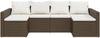 vidaXL Garten Lounge Set 2-TLG. Braun Poly Rattan mit Kissen & Tisch Bild 4