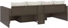 vidaXL Garten Lounge Set 2-TLG. Braun Poly Rattan mit Kissen & Tisch Bild 5