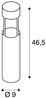 SLV No. 231815 SLOTS 45 Stehleuchte anthrazit 6,3 W LED 3000K IP44 46,5 cm Bild 4