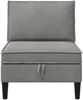 vidaXL Mittels Sofa mit Stauraum Hellgrau Samt 42027105 Bild 5