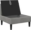 vidaXL Mittels Sofa mit Stauraum Hellgrau Samt 42027105 Bild 4