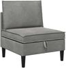 vidaXL Mittels Sofa mit Stauraum Hellgrau Samt 42027105 Bild 2