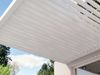 PRIMEYARD Terrassenüberdachung 3x3 m Aluminium-Pfosten mit Lamellendach aus Alu weiße Anbau-Pergola Bild 5