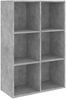 vidaXL Bücherregal/Sideboard Betongrau 66x30x98 cm Holzwerkstoff 800346 Bild 2