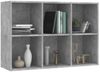 vidaXL Bücherregal/Sideboard Betongrau 66x30x98 cm Holzwerkstoff 800346 Bild 5