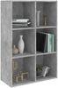 vidaXL Bücherregal/Sideboard Betongrau 66x30x98 cm Holzwerkstoff 800346 Bild 3