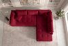 Couch Mykonos L Form in Samtstoff - Samtstoff - rot - Rechts Bild 5