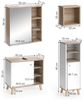 Badmöbel-Set Senyo Weiß 4 Teile, mit Midischrank Vicco Bild 3