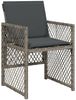 vidaXL 11-tlg. Garten-Essgruppe mit Kissen Grau Poly Rattan 3210848 Bild 4