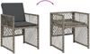 vidaXL 11-tlg. Garten-Essgruppe mit Kissen Grau Poly Rattan 3210848 Bild 5
