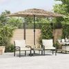 Sonnenschirm, Terrassenschirm mit Stahlmast Braun 300x200x250 cm Bild 2