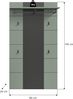 xonox. home - Paneel Canu 80 x 145 x 29 cm in Basalt grau und Smoke Green Nb. - Wandpaneel Wandboard Wandgarderobe Garderobenwand Garderobenpaneel Flurpaneel - zeitlos & praktisch Bild 3