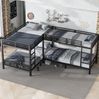 Bett 140x200 cm & 90x200 cm Etagenbett aus Eisen mit Leiter und stabilem Lattenrost Bild 2