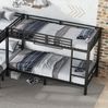 Bett 140x200 cm & 90x200 cm Etagenbett aus Eisen mit Leiter und stabilem Lattenrost Bild 5