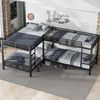 Bett 140x200 cm & 90x200 cm Etagenbett aus Eisen mit Leiter und stabilem Lattenrost Bild 2