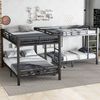 Bett 140x200 cm & 90x200 cm Etagenbett aus Eisen mit Leiter und stabilem Lattenrost Bild 3