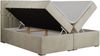 Boxspringbett mit 2 Bettkästen, Matratze und Topper - PERA - 200x200cm - Beige Velours - H3 Bild 4