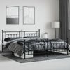 vidaXL Bettgestell mit Kopf- und Fußteil Metall Schwarz 200x200 cm 353562 Bild 4