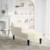vidaXL Chaiselongue mit Kissen und Rechter Armlehne Creme Samt 4009814 Bild 2