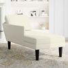 vidaXL Chaiselongue mit Kissen und Rechter Armlehne Creme Samt 4009814 Bild 3