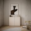Selsey 'Sunds' Sideboard mit geriffelten Lamellenfronten, 2-türig, Kaschmirbeige, 100 cm Bild 2