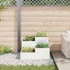 vidaXL Gartenblumentopf Weiß 80 x 80 x 60 cm Stahl 865856 Bild 4