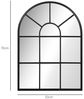 HOMCOM Wandspiegel mit Metallrahmen Hängespiegel Dekospiegel (Flurspiegel, 1-St, Fensterspiegel), für Wohnzimmer, Esszimmer, Schlafzimmer, Schwarz Bild 3