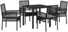vidaXL Garten Essgruppe mit Kissen 5 pcs Schwarz Poly-Rattan 3379864 Bild 2