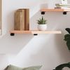 vidaXL Wandregal 40x60x(2-4) cm Massivholz Eiche Unbehandelt 363516 Bild 3
