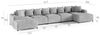 Wohnlandschaft Sofa U-Form Designersofa MEGAN XL in Stoff Salvador Schwarz Bild 2