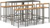 vidaXL 9-tlg. Gartenbar-Set Grau Poly Rattan & Massivholz Akazie 3187697 Bild 2