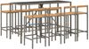 vidaXL 9-tlg. Gartenbar-Set Grau Poly Rattan & Massivholz Akazie 3187697 Bild 3