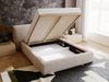 GRAINGOLD Monza Polsterbett 160x200, mit gepolstertes Kopfteil, Bettkasten, Kopfteil, Chenille-Stoff, Beige Bild 5